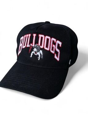 47 Brand UGA Bulldogs Black Embroidered Cap with Red & White Accents Snapback